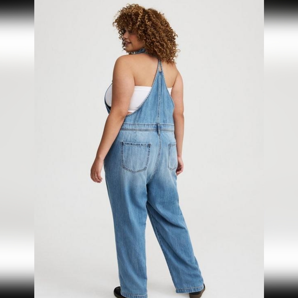 Torrid Blue Denim Jumpsuit Casual Wear - Picture 10 of 13